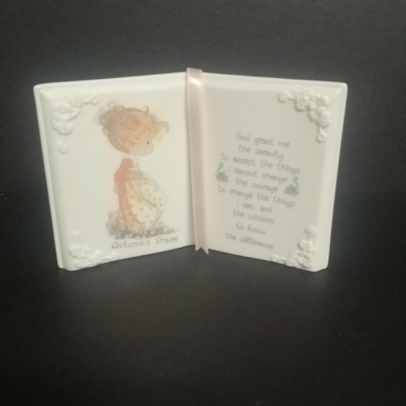 VTG Precious Moments Autumns Praise Open Book Serenity Prayer - Picture 1 of 3